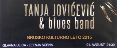 Danas u Brusu koncert - Tanja Jovićević i Blues band